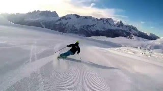 SKI CARVING CARVING SKIING  HEAD SKI  PASSO SAN PELLEGRINO  DOLOMITI SUPERSKI [upl. by Yentruok]