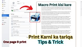 how to print document in MS word Print setting in MS word print tips and tricks [upl. by Eciram]