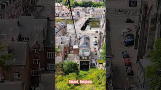 Dinant Belgium The Citadelle Cable Car going down [upl. by Dnomrej]