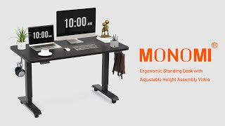 Monomi Standing Desk Fast Assembly Video Guide 50 [upl. by Elletsirhc470]