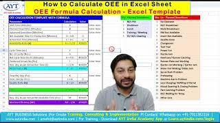 OEE in Excel Sheet  OEE Excel Formulas  How to Calculate OEE  Overall Equipment Effectiveness [upl. by Stevie]