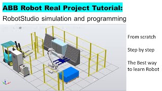 ABB Robot real project tutorial  Robotstudio Simulation and Programming  Glass Machine Handling 00 [upl. by Namruht]