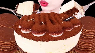 ASMR MUKBANG｜TIRAMISU CAKE CHOCOLATE 투썸 오벌 티라미수 초코과자 EATING SOUNDS 디저트 먹방 [upl. by Okwu]