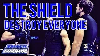 WWE The Shield destroy SMACKDOWN  26042014 [upl. by Moss46]