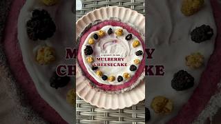 Easy No Bake Mulberry Cheesecake 🍰 [upl. by Drandell774]