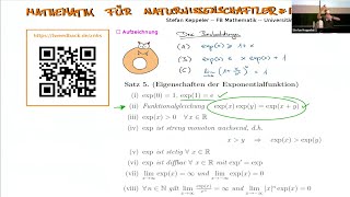 20231115 achte Vorlesung Eigenschaften von exp Umkehrfunktionen surjektiv injektiv bijektiv [upl. by Rubie]