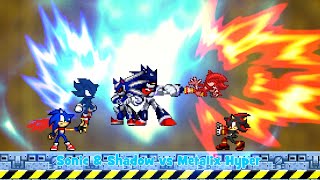 sprite animaitonsonic amp shadow vs metallix type hyper [upl. by Ahsiloc249]