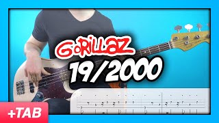 Gorillaz  192000  Bass Cover with Play Along Tabs [upl. by Nevet]