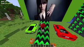 JJ and Mikey MEGA RAMP Wednesday VS MR beast VS Skibidi Dop Dop in Minecraft Maizen Cash Nico [upl. by Yeltnerb277]