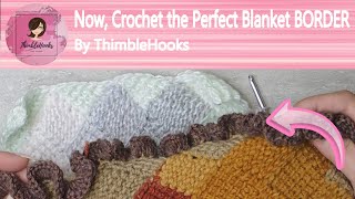 Crochet A Perfect Easy Blanket Border Ruffle  Entrelac Edging [upl. by Gussman]