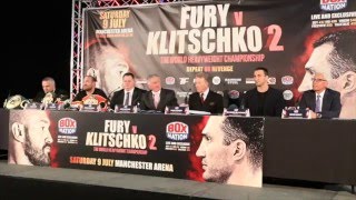 EPIC  TYSON FURY v WLADIMIR KLITSCHKO 2  FULL amp UNCUT MANCHESTER PRESS CONFERENCE  THE REMATCH [upl. by Alboran]