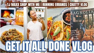 GET IT ALL DONE  TJ MAXX SHOP WITH ME  RUNNING ERRANDS  COOKING  CHATTY VLOG [upl. by Nej552]