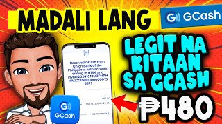 LEGIT NA KITAAN SA GCASH NEW GCASH EARNING APP P480 PHP REKTA SA GCASH LIVE PAYOUT [upl. by Seaden]