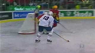 Jan pass Kopitar goal  Slovenia vs Romania Div 1 2007 [upl. by Odanref16]