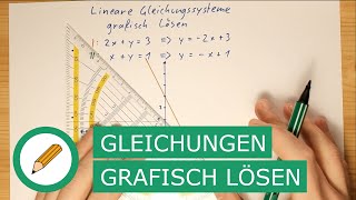 Gleichungssystem grafisch lösen  Mit Stift und Papier [upl. by Devora]