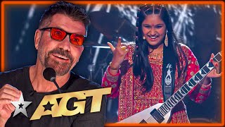 Young Guitarist from India ROCKS The Americas Got Talent Live Shows [upl. by Hedelman]