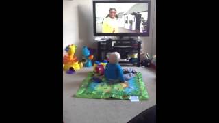 Baby dancing to balamory [upl. by Atazroglam]