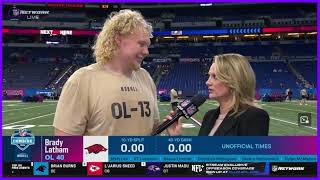 Frank Crum Interview at NFL Combine 2024  Talking about His Lettuce Hair [upl. by Hamirak]