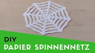 DIY Anleitung Spinnennetz aus Papier  Deko für Halloween [upl. by Lanrev293]