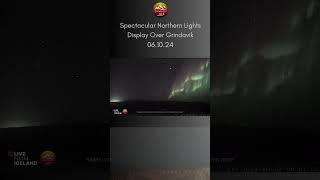 Iceland Volcano Spectacular Northern Lights Display Over Grindavik 0610 24 [upl. by Tacy]