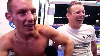 Funny LIAM WILLIAMS post fight interview [upl. by Norrej]