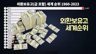 외환보유고금포함 세계 순위 19602023 [upl. by Yrocej]