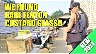 Ep354 WE FOUND RARE FENTON URANIUM GLASS AT THIS ESTATE SALE 😮😮 [upl. by Deanna]