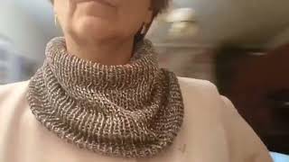 2 Neck Warmer made on Sentro knitting machine [upl. by Akeber622]