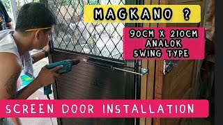 Screen Door Analok  Analoc Aluminum Screen Door Price and Installation PH [upl. by Sabsay]