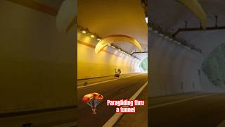 Paragliding THRU a tunnel😱 [upl. by Aisyat]