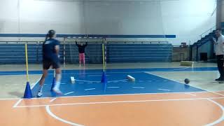 HandballBack Drill 11 with footwork [upl. by Atiran]