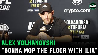 Alexander Volkanovski to Ilia Topuria quotIm gonna mop the floor with you this weekendquot [upl. by Harmon]