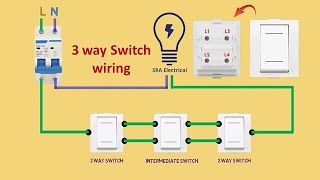 3 way switch wiring diagram  wiring a three way switch [upl. by Elbertine]