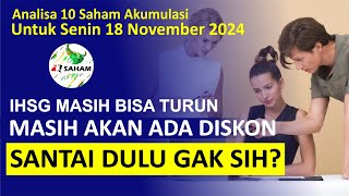 Analisa 10 Saham Akumulasi Untuk Senin 18 November 2024 Mana Paling Menarik Dari SahamSaham Ini [upl. by Emera]