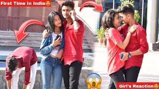 Hugging Random cute 😍 Girls prank 🤣 🤣Part5  prank in india 2022  Harshit PrankTv [upl. by Blackmun]