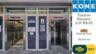 Inconsistent KONE MRL Traction Elevator at Katong Park MRT Station Lift B3L01 Platform [upl. by Yonah]