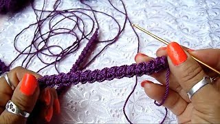 Cómo hacer asa a crochet puntada Pancita de Vivora [upl. by Eilagam]