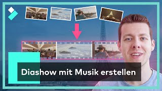 Bilder Video Diashow mit Musik selber erstellen  Filmora X Showcase [upl. by Gorton]