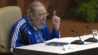 Ailing Fidel Castro Gives Rare Speech [upl. by Anilegnave]