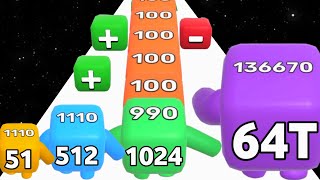 Level Up Numbers vs Ball Merge 2048  Level Up Number ASMR Max Level Satisfying Math Game [upl. by Fuhrman]