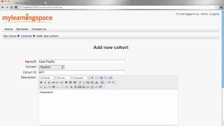 Moodle  Cohorts  052 [upl. by Latisha]