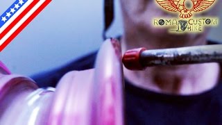 How to lace a motorcycle wheel  DIY spoke lacing tutorial  ep10  Roma Custom Bike [upl. by Alia682]