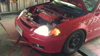 Honda Civic B16B Dyno Test [upl. by Irret]