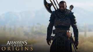 Assassins Creed Origins  How to Unlock Legendary Black Hood Legendary Phylakes Armor [upl. by Meeki]