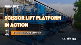 Scissor Lift Platform in Action Safe amp Efficient HighAccess Solutions [upl. by Fausta]