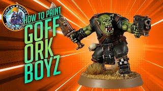 Goff Waaghhhh How to paint Goff Ork Boyz for 40K [upl. by Annavaig]