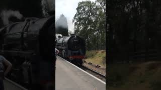 70013 Oliver Cromwell arriving in to Rothely on a visit to the GCR train greatcentralrailway [upl. by Anayaran887]