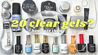 Types of Clear Nail Gel  Their Use why i have 20 [upl. by Laehctim]