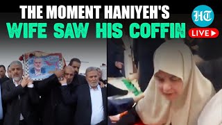 Ismail Haniyeh Funeral Wife Amal Bids Tearful Farewell as Hamas Chiefs Body Arrives in Doha [upl. by Krakow]