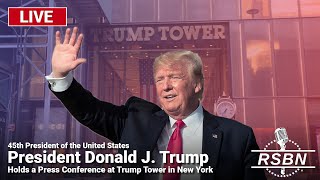 LIVE REPLAY President Trump Holds a Press Conference at Trump Tower in New York  92624 [upl. by Netsrak444]